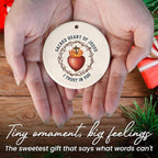 FLAGWIX Christmas Christian Gifts for Women Men - Sacred Heart Ceramic Christmas Ornaments 2025 for Xmas Decorations - Religious Gifts for Women, Religious Ornaments, Spiritual Christian Gift Ideas