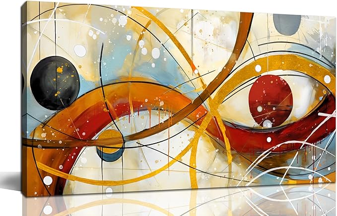 Large Abstract Canvas Wall Art for Living Room Bedroom Home Office Modern Wall Decor Line Geometric Abstract Picture Framed Canvas Prints Size 30x60