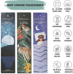 Folkulture Incense Sticks (120 Sticks) | Set of 6 Premium Incense For Focus on Work, Aromatherapy, Gifts | No Charcoal,Organic, Non Toxic, 45 Mins, Long Burning Oud, Jasmine, Peppermint Insence-Sticks