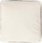 REDEARTH · Tufted Pouf Ottoman with Filler Textured Storage Cube Bean Bag Pouffe Footrest for Living Room, Bedroom, Nursery, Kidsroom; 100% Cotton (17.5"X17.5"X17.5", Melange Delight Taupe)