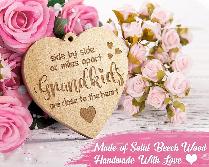 Grandma Gift for Christmas from Granddaughter Grandson, for Grandma from Grandkids, Dream Catcher with Heart Pendant Birthday Gifts for Grandmother Nana, Boho Wall Home Decor
