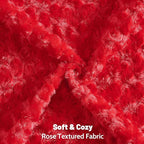 FUTEI Red Decorative Throw Pillow Covers 16x16 Inch Set of 2,Soft Solid Rose Swirl Textured Cushion Case,Valentine's Day Decor for Couch Living Room