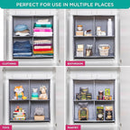HOLDN’ STORAGE - 4 Shelf Hanging Closet Organizer with Metal Rod - Bamboo Inserted, Holds up to 24 pounds - 24” W x 12” D x 29.5”H - Perfect for College Dorms & RV Hanging Organizer