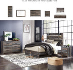 Signature Design by Ashley Drystan 6 Drawer Dresser, Large-scale Hardware, Smooth-gliding Drawers, Wood, 58.7" W x 15.31" D x 36.46" H, Weatherworn Brown