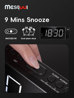 Projection Digital Alarm Clock with Bed Shaker for Bedroom, Extra Loud Alarm Clock for Heavy Sleeper, 180° Rotable Ceiling Projector Clock,2 Alarm,5 Dimmer Volume,USB Charger, Battery Backup,12/24H…