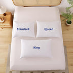 Shatex Medium Firm Pillow, King Size 34 x 20 inch, Adjustable Pillow for Neck Pain Relief, Provide Strong Support for Stomach & Side Sleepers
