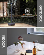 Cordless Table Lamps Rechargeable, 6000mAh Battery Operated LED Desk Lamp Outdoor Waterproof Portable Touch Dimmable Table Light for Patio Restaurant Dining Home Set of 2 Starlight