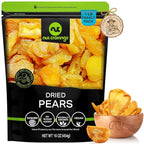 NUT CRAVINGS - Dried California Pears, No Sugar Added, Unsweetened (16oz, 1 LB) Tu Bishvat Favorite - Sweet Healthy Snack, Vegan, Kosher, Resealable Bag