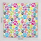 VUMIVI Dog Paw Tapestry Funny Colorful Cartoon Animal Footprints Blue Black Red Tapestry Wall Hanging for Living Room Bedroom Dorm Classroom Aesthetic Decor W60xL60in