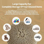 HOMBYS Unstuffed Ottoman Pouf Cover, 100% Cotton Handmade Knitted Ottoman Pouf Cover Round Foot Stool, Floor Bean Bag Chair, Foot Rest Storage for Living Room Bedroom, Khaki(Cover ONLY NO Filler)