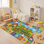 Upgrade Ultra Non Slip Kids ABC Rug for Kids Playroom, 2x3 Washable Alphabet Educational Learning Play Mat for Toddlers Baby Boys Girls, Colorful Farm Carpet for Nursery, Classroom & Bedroom, 24"x40"