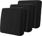 Hokway Stretch Couch Cushion Slipcovers Reversible Cushion Replacement Slipcovers Sofa Cushion Covers(Black, 3)