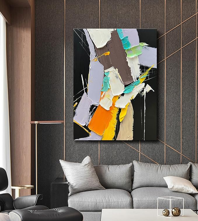 Art Modern Abstract Art Oil Painting Heavy Textured Canvas Wall Art Living Room Bedroom Corridor Office Wall Decoration 28x40 Inch