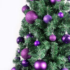 Purple 3.2" Large Christmas Balls - Christmas Tree Decoration Ornaments Shatterproof Hanging Balls for Birthday Halloween Holiday Wedding Decorations Set of 10pcs