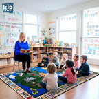 KIDCARPET.COM Forest Alphabet Learning Rug 6' x 8'6" Rectangle, Educational Classroom Rug, Kids Learning Play Mat | Area Rug for Bedroom or Playroom