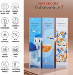 Folkulture Incense Sticks (120 Sticks) | Set of 6 Premium Summer Incense Stick for Mediation, Aromatherapy,Gifts| No Charcoal, Organic, Non Toxic, 45 Mins, Long Burning Summer Scents Insence-Sticks