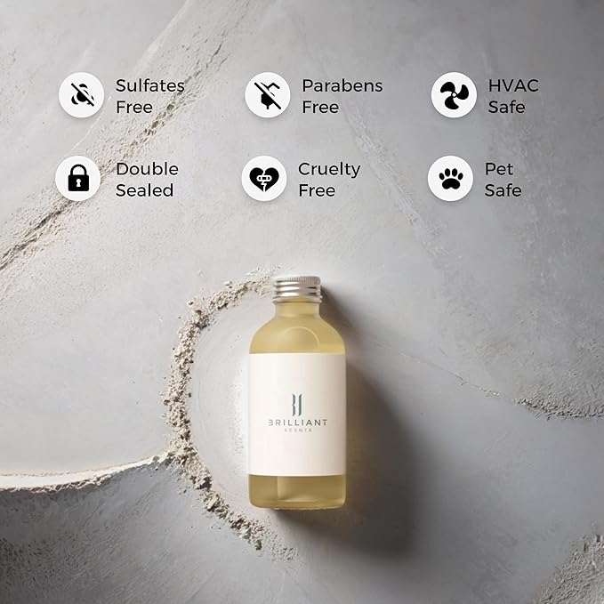 Brilliant Scents St. Moritz Fragrance Oil 200ml - Premium Diffuser Oil for Home, Office, Hotels - Long Lasting, Plant-Based, Meets IFRA Standards, USA-Made - Lemongrass, Magnolia, Koa Wood