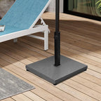 Patio Umbrella Base, 40lbs Outdoor Heavy Duty Square Concrete Stand Market Umbrella, Grey