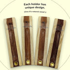 Rosewood Incense Holder for Sticks - 11 Inch Handmade Dual Incense Burners with Cone Holder | Beautiful Natural Wood Incense Stick Holder, for Meditation or Yoga Lovers