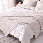 Panku Ultra Soft Leopard Throw Blanket, Plush Cozy Cheetah Blankets for Couch and Sofa Gift Pack, Knit Reversiable Luxury Fluffy Blanket Throw (50x60 Inches, Cream Stone)