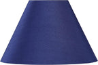 Aspen Creative 56033, Hardback Empire Transitional UNO Lamp Shade, Cobalt Blue, 4" Top x 10" Bottom x 7" Slant, Slip UNO 33mm