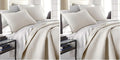 Southshore Fine Living, Inc. King Quilt Bedding Set, Quilted Comforter, Coverlet Bed Spread for California Kings, Luxury Bedding King Quilt Set, Lightweight Quilted Bedspread w/Shams, Bone (Pack of 2)