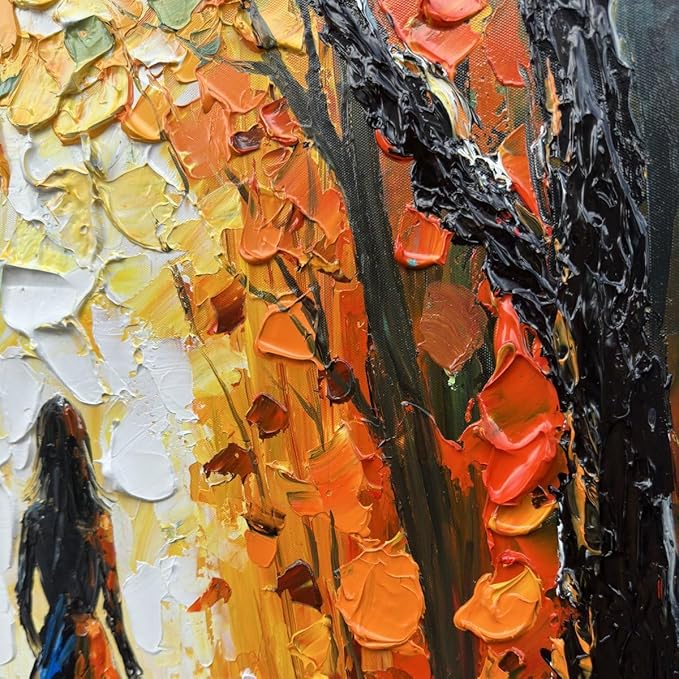 Alenoss Hand Painted Modern Oil Paintings on Canvas Wall Art Vertical Abstract Painting Large Contemporary Wall Art Textrued Wall Painting for Living Room Bedroom