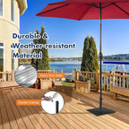 Giantex 35 lbs Patio Umbrella Base, 20 inch Heavy Duty Square Outdoor Umbrella Stand for 1.6''-1.9'' Poles, 4 Adjustable Pads Anchor Holes, Umbrella Holder for Deck Yard Poolside Garden