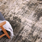 IOHOUZE Abstract Area Rug 3x5 Ft Washable Rugs for Entryway Indoor, Non Slip Kitchen Rug Printed Faux Wool Throw Rugs, Indoor Door Mat for Door Entrance Foyer Living Room, Brown/Rust