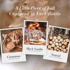 JCLOUD Fall Essential Oils for Diffusers for Home, Autumn Scented Fragrance Oils Gift Set, Incl. Black Vanilla, Cinnamon & Santal Aromatherapy Diffuser Oils - Spicy, Woody & Oriental Scents, 6 * 10mL