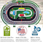 KIDCARPET.COM Race Car Play Mat Rug | Interactive Activity Carpet for Preschool Playroom Toy Car Track, 4' x 6'