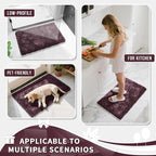Yimobra Long Bathroom Rugs Runner 70x24 Inch, Extra Thick Soft Absorbent Chenille Bath Mat, Non Slip Machine Washable, Quick Dry Bath Rugs for Bathroom Floor, Tub and Shower, Purple Grey