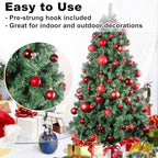 GameXcel Christmas Balls Ornaments for Xmas Tree - Shatterproof Christmas Tree Decorations Small Hanging Ball Red 1.6 Inch x 36 Pack