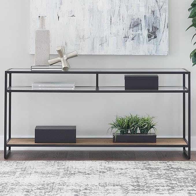 Liberty Furniture Bedford Sofa Table for Living Room - Weathered Oak