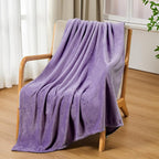 Tinideya 6 Pcs Flannel Fleece Throw Blanket Bulk 50 x 60 Inch Soft Fleece Blanket Warm Throw Blankets Coral Blankets for Couch Sofa Home Wedding Gifts Season (Purple)