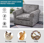 KRFOONN 2 Piece Chair Covers Printed Sofa Covers Couch Covers Washable Armchair Sofa Couch Slipcover Furniture Protector with Elastic Bottom for Living Room (Armchair, 25), Small
