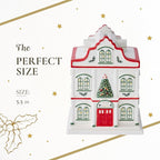Spode Christmas Tree Miniature Village Figural Decoration, LED Lighted Holiday Village Set, Ceramic Holiday Decor - Timeless Dolomite Collectible for Indoor Display (Hotel)