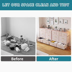 LUMTOK 10-Drawer Dresser, Fabric Storage Dressers Drawers for Bedroom, Hallway, Nursery, Closets, Steel Frame, Wood Top, Easy Pull Handle (Rose Gold)