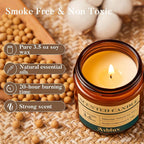 4 Pack Scented Candles as Candle Gift Set, Candle Set for Women, Long Lasting Soy Wax Amber Jar Aromatherapy Candles for Stress Relief, Home Decoration, Birthday, Valentine's Day