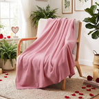 Shimeyao 24 Packs Fleece Throw Blanket Soft Warm Lightweight Fleece Blanket Cozy Throw Bulk for Home Bed Couch Sofa Office Wedding Gifts Suitable for Seasons, 50 x 60 Inches(Cherry Blossom Pink)