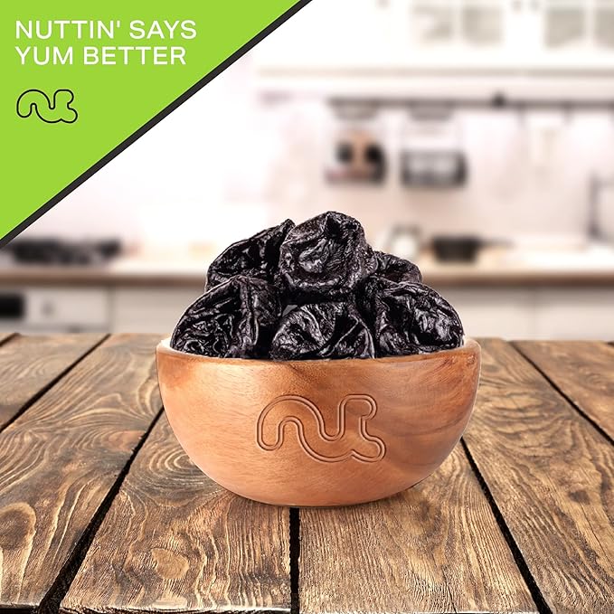 NUT CRAVINGS - Dried Prunes Pitted Unsweetened, Dry Plums No Sugar Added, Unsulphured (32oz, 2 LB) Tu Bishvat Favorite - Sweet Healthy Snack, Vegan, Kosher, Resealable Bag