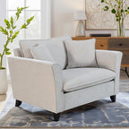 ERYE Living Room Accent Chair, Modern Chenille Upholstered Wider Seat Cushion Leisure Armchair W/2 Pillows and Removable Cover for Home Apartment,Bedroom,Office