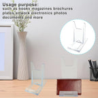 10 Packs Acrylic Comic Book Display, Adjustable Angle Comic Book Display Stand Easel Acrylic Plate Holders for Wallet Purses Comic Book Holder Magazine DVD Album Jewelry Pictures Platter