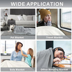Newwiee 100 Pcs Fleece Throw Blankets Bulk 50'' x 60'' Oeko-tex Standard 100 Certified Spring Outdoor Wedding Guest Blankets Lightweight for Sleepover Donation Lap Pet Sofa Home (White/Gray)