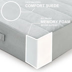 22 inches Floor Pillow for Adults - Large Meditation Cushion with Thick Foam & Soft Tufted Cover - Premium Outdoor Square Floor Cushion Seat - Yoga Pillows for Sitting On Floor - Light Gray