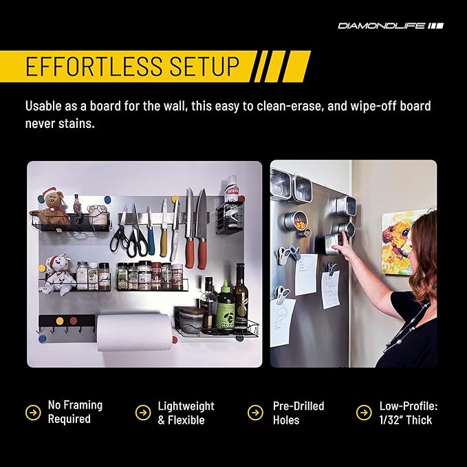 21.5”x69.5” - Magnetic Board - Memo & Vision Boards for Home, Office, and Classroom - Magnet-Board for Kids - Pre-drilled Mounting Screws Included