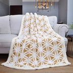 LOMAO Sherpa Fleece Blanket Fuzzy Soft Throw Blanket Dual Sided Blanket for Couch Sofa Bed (Yellow, 51''x63'')