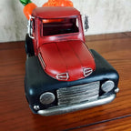 Vintage Farmhouse Black Red Truck Pickup Truck Rustic Metal Home Decor Collectible Vehicle Car Model Home Table Desktop Tabletop Gift Decoration