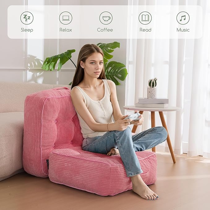 8" Washable Floor Pillow Cushion for Adults, Meditation Cushion Pillow, Large Square Floor Sitting, Removable Tufted Corduroy Cover, for Tatami Living Room or Yoga, 22x22 Inch, 2Pack, Machine Washable