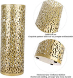 Umbrella Stand Umbrella Holder for Entryway,Umbrella Stand Rack,Metal Hollowed Freestanding Round Umbrella Holder Organizer Bin,Umbrella Rack Organizer Freestanding for Home Hotel Office(Small-Gold)